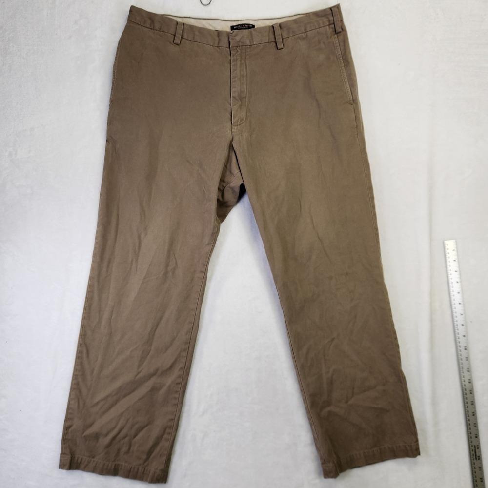 Banana Republic Gavin Chino Mens 38x32 Brown Straight Leg Cotton Twill Pants